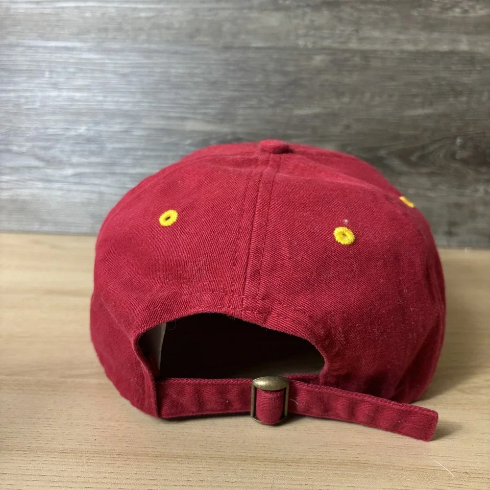 USC Trojans Hat Cap Strap Back Red Yellow NCAA Football Orange Bowl Mens 2005